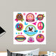 Set Peace Symbols and Wall Stickers Wall Decal