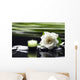 Gardenia Flower and Candle Wall Decal