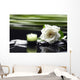 Gardenia Flower and Candle Wall Decal
