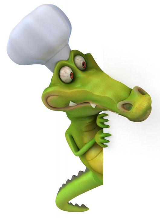 CG Crocodile Chef Around Corner Wall Decal