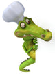 CG Crocodile Chef Around Corner Wall Decal