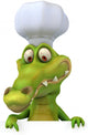CG Crocodile Chef Wall Decal