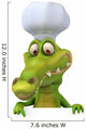 CG Crocodile Chef Wall Decal