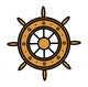 Ship Wheel Helm Wall Decal