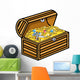 Treasure Box Cartoon Vector Wall Decal
