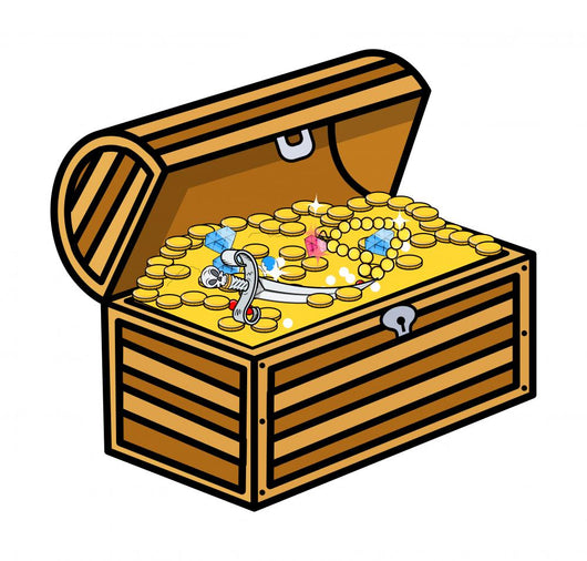 Treasure Box Cartoon Vector Wall Decal - WallMonkeys.com – Wallmonkeys