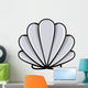 Seashell Cartoon Vector Illustration Wall Decal