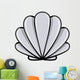 Seashell Cartoon Vector Illustration Wall Decal