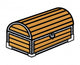 Ancient Treasure Wooden Trunk Wall Decal