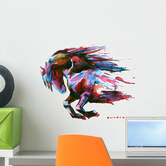 Watercolor Horse - Colorful Wall Decal