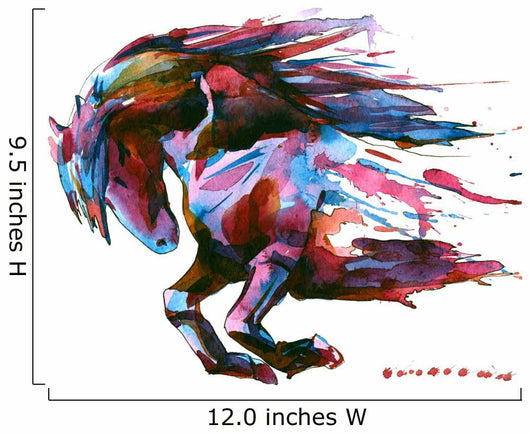 Watercolor Horse - Colorful Wall Decal