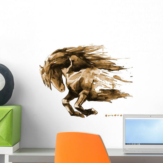 Watercolor Horse - Earth Tones Wall Decal
