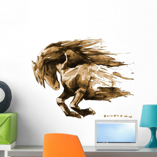 Watercolor Horse - Earth Tones Wall Decal