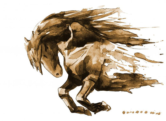 Watercolor Horse - Earth Tones Wall Decal