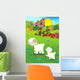 Cartoon Sheep on the Farm Wall Decal