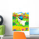 Cartoon Sheep in Hip Hop Wear Wall Decal