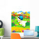 Cartoon Sheep in Hip Hop Wear Wall Decal