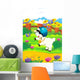 Cartoon Sheep in Hip Hop Wear Wall Decal