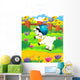 Cartoon Sheep in Hip Hop Wear Wall Decal