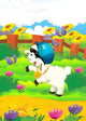 Cartoon Sheep in Hip Hop Wear Wall Decal