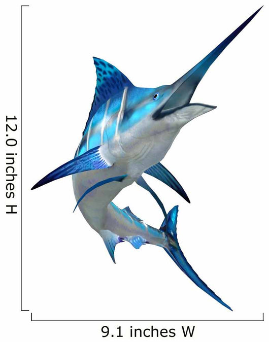 Marlin Fish White Wall Decal