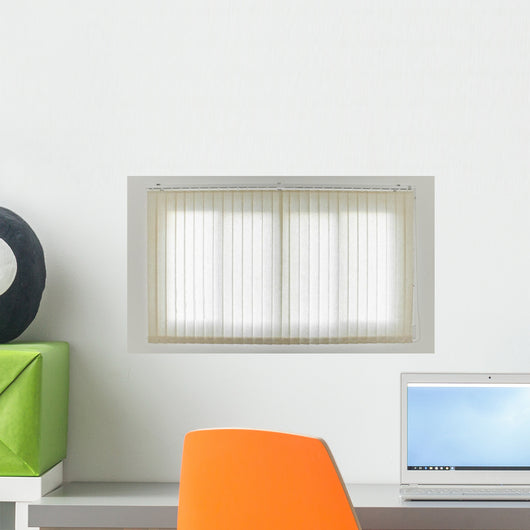 White Curtain and Window Wall Decal