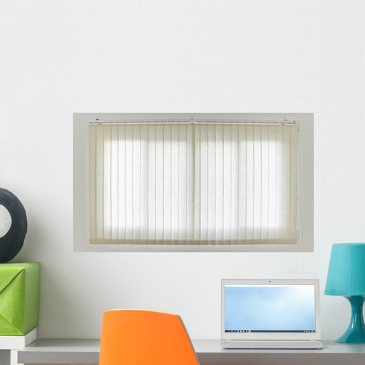 White Curtain and Window Wall Decal