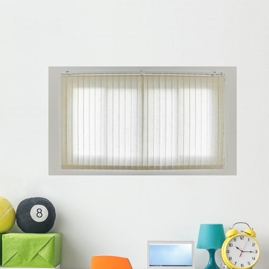 White Curtain and Window Wall Decal
