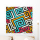 Seamless Colored Square Spiral Patter Wall Decal