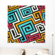 Seamless Colored Square Spiral Patter Wall Decal