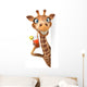 CG Giraffe Drinking Sweat Tea Wall Decal