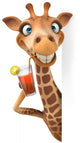 CG Giraffe Drinking Sweat Tea Wall Decal