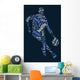 Words Illustration Man Playing Wall Decal