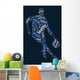 Words Illustration Man Playing Wall Decal