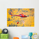 Hubschrauber im Waldbrand-einsatz Wall Decal
