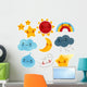 Kawaii Cute Weather Icon Wall Stickers Wall Decal