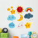 Kawaii Cute Weather Icon Wall Stickers Wall Decal