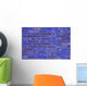 Blue Brick Wall Decal