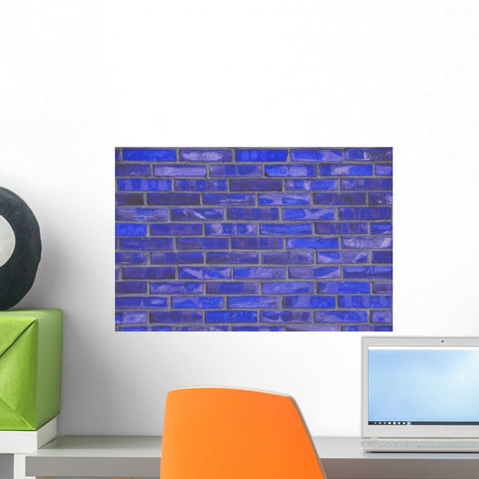 Blue Brick Wall Decal