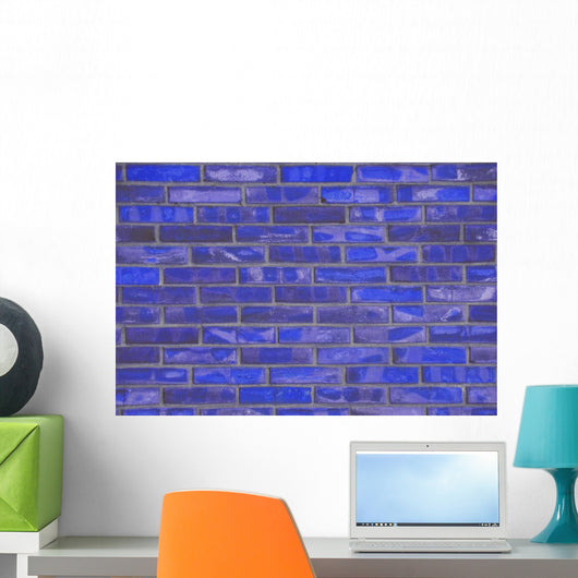 Blue Brick Wall Decal