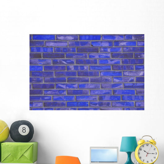 Blue Brick Wall Decal
