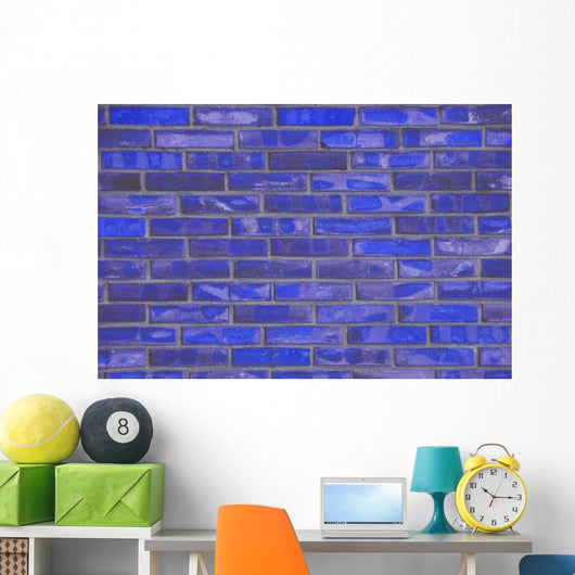 Blue Brick Wall Decal