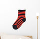 Sock Black and Orange Wall Decal