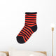 Sock Black and Orange Wall Decal