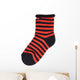 Sock Black and Orange Wall Decal