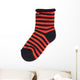 Sock Black and Orange Wall Decal