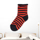 Sock Black and Orange Wall Decal