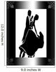 Ballroom Dancers Framed Wall Decal