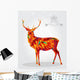 Merry Christmas Colorful Reindeer Wall Decal