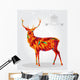 Merry Christmas Colorful Reindeer Wall Decal